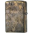 Photo2: Zippo Mosh Skulls Many Skull 5-side Etching Oxidized Brass Plating Japan Limited Oil Lighter (2)