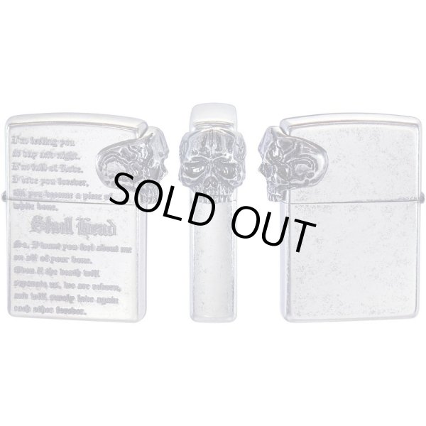 Photo2: Zippo Skull Face 3-sides Metal Nickel Barrel Plating Etching Japan Limited Oil Lighter (2)