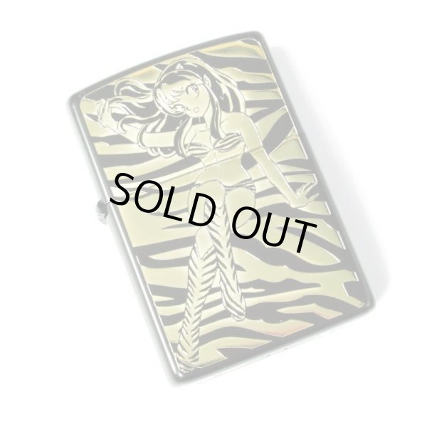 Photo1: Zippo Urusei Yatsura Lum Japanese Anime Both Sides Etching Japan Limited Oil Lighter Matte Black Gold (1)