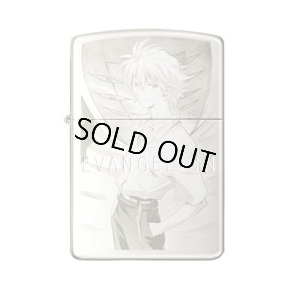 Photo1: Zippo Evangelion Eva Kaworu Nagisa 貞本義行 Silver Pearl Plating Japan Limited Limited Oil Lighter (1)
