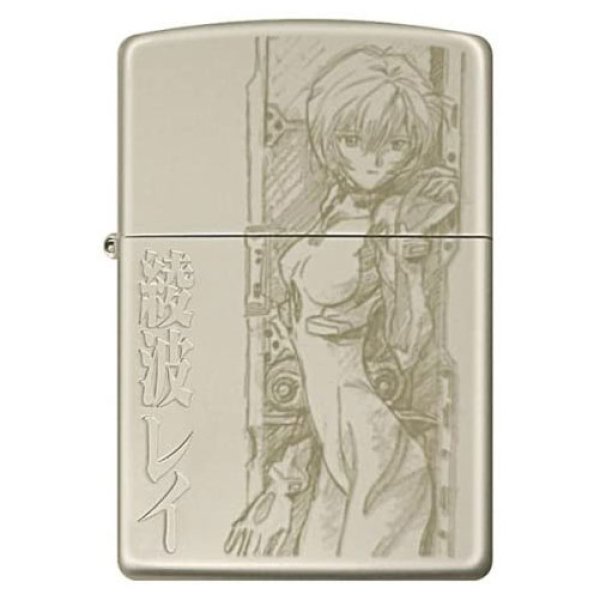 Photo1: Zippo Evangelion Eva Ayanami Rei 貞本義行 Silver Pearl Plating Japan Limited Limited Oil Lighter (1)