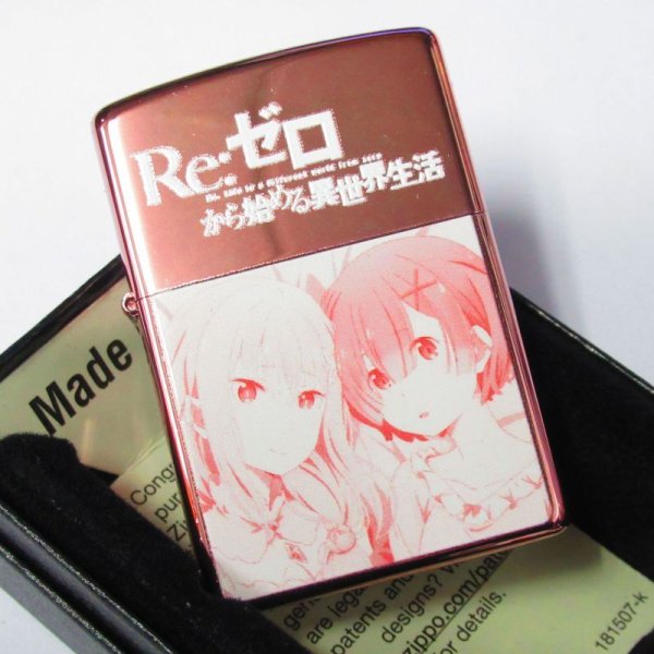 Photo1: Zippo Re: Life in a different world starting from zero Emilia Japanese Rose Pink Japan Limited Oil Lighter (1)