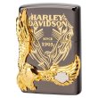 Photo1: Zippo Harley Davidson Japan Limited Big Eagle Metal Black Ion Gold Plating HDP-15 Oil Lighter (1)