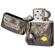 Photo2: Zippo Harley Davidson Japan Limited Big Eagle Metal Black Ion Silver Plating HDP-18 Oil Lighter (2)