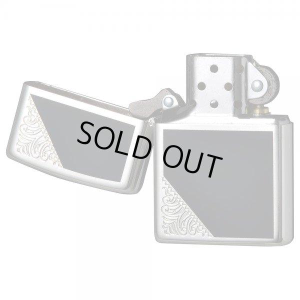 Photo2: Zippo Venetian Design Both Sides Etching Black Silver Plating Japan Limited Oil Lighter (2)