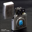 Photo4: Zippo Acrylic Imitation Turquoise Metal Oxidized Silver Plating Barrel Finished Japan Limited Oil Lighter (4)