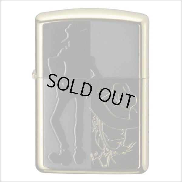 Photo1: Zippo Lupin the Third Daisuke Jigen Gold Plating Both Sides Etching Japan Limited Oil Lighter (1)