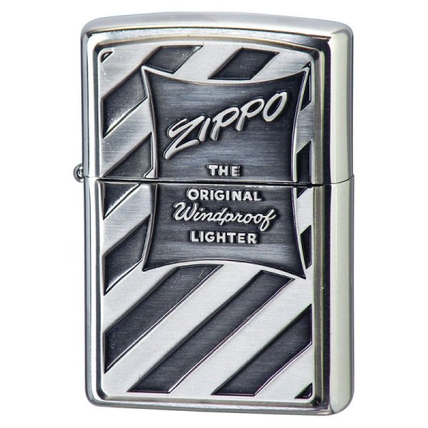 Photo1: Zippo 1951-52 Box Design Oxidized Metal Plate Japan Limited Oil Lighter #2 (1)