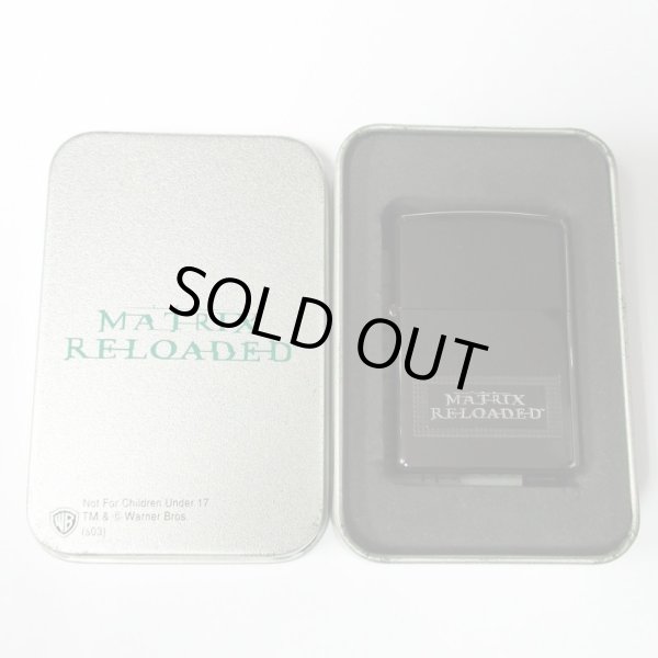 Photo4: Vintage Zippo Matrix Reloaded Both sides Etching Black Nickel Japan Limited Oil Lighter (4)