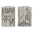 Photo1: Zippo InuYasha Kagome Rumiko Takahashi Autograph Etching Oxidized Silver Japanese Anime Japan Limited Oil Lighter (1)