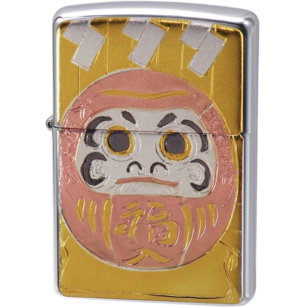 Photo1: Zippo Dharma Doll Kanji 福 達磨 Wagara Electroforming Japan Limited Oil Lighter (1)
