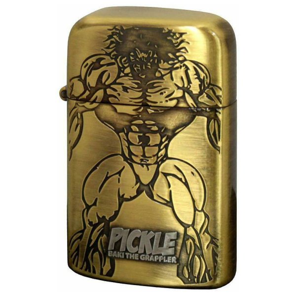 Photo1: Grappler Baki Pickle Ronson Typhoon Oil Lighter Oxidized Brass Japan Limited Japanese Anime (1)