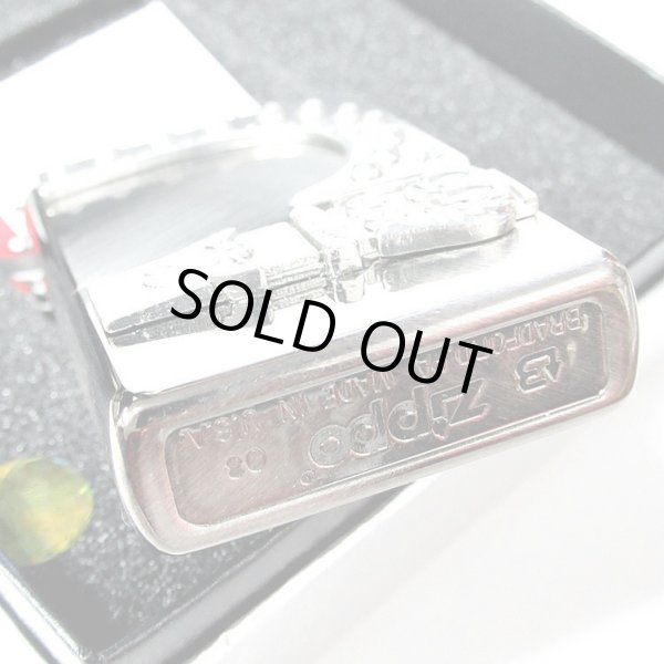 Photo4: Vintage Zippo Bottomz Up Belt Metal Used Finish Japan Limited Oil Lighter (4)