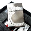 Photo1: Vintage Zippo Bottomz Up Belt Metal Used Finish Japan Limited Oil Lighter (1)