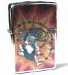 Photo2: Zippo Raijin Extra Art print Etching Red Silver Plating Japan Limited Oil Lighter (2)