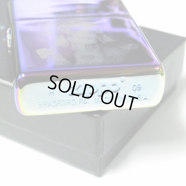 Photo4: Vintage Zippo Native American Skull Rainbow Titanium Coating Laser Marking Japan Limited Oil Lighter (4)