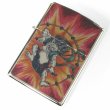 Photo1: Zippo Raijin Extra Art print Etching Red Silver Plating Japan Limited Oil Lighter (1)