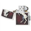 Photo3: Zippo Winning Whinny Horse Metal Deep Red Silver Plating Japan Limited Oil Lighter (3)