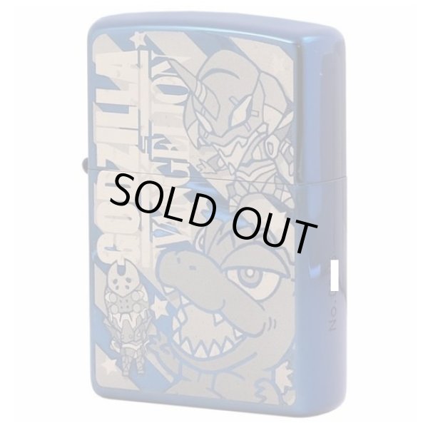 Photo1: Zippo Godzilla Evangelion Eva Deformation Etching Blue Japan Limited #0001 Oil Lighter (1)