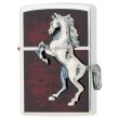 Photo1: Zippo Winning Whinny Horse Metal Deep Red Silver Plating Japan Limited Oil Lighter (1)