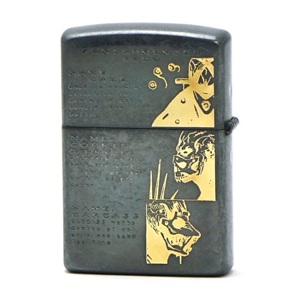 Photo2: Zippo Yasushi Nirasawa PUNISHMENTER SODO Barrel Finish Both Sides Etching Japan Limited Oil Lighter (2)