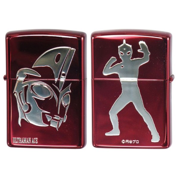 Photo3: Zippo ULTRAMAN ACE Both Sides Etching Ion Red Plating Nickel Japan Limited Oil Lighter (3)