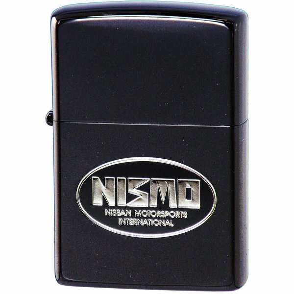 Photo1: Zippo NISSAN NISMO Logo Both Side Etching Ion Black Silver Plating Japan Limited Oil Lighter (1)