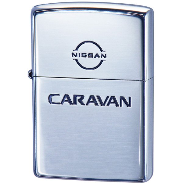 Photo1: Zippo NISSAN CARAVAN Both Sides Etching Oxidized Silver Plating Japan Limited Oil Lighter (1)