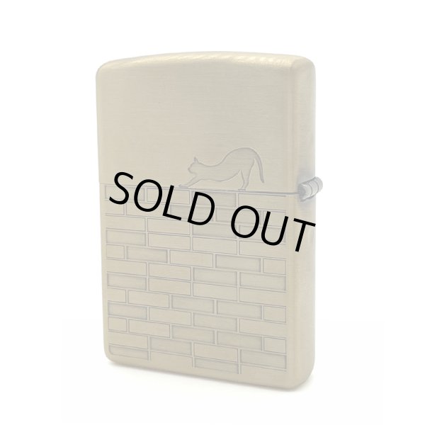 Photo2: Zippo Cat Walk Oxidized Brass Plating Both Sides Etching Japan Limited Oil Lighter (2)