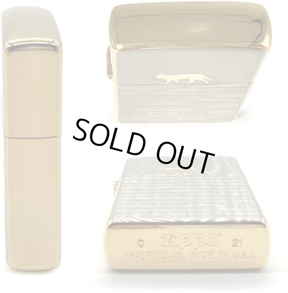 Photo3: Zippo Cat Walk Silver Gold Plating Both Sides Etching Japan Limited Oil Lighter (3)