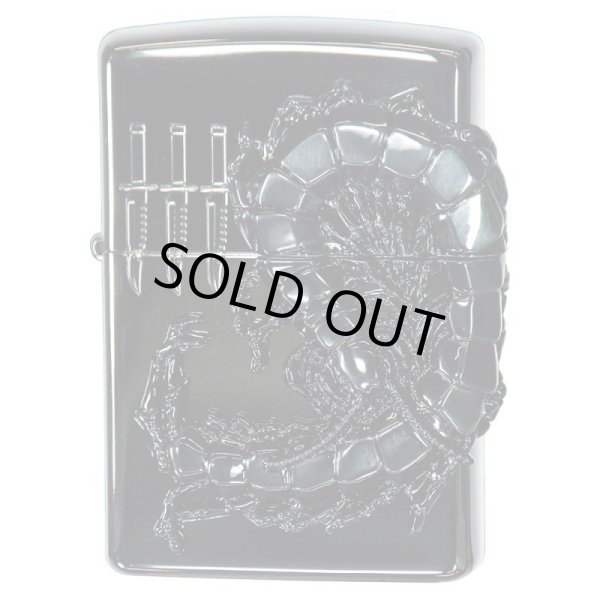 Photo1: Zippo Venom Big Centipede Metal Etching Black Plating Japan Limited Oil Lighter (1)
