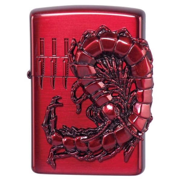 Photo1: Zippo Venom Big Centipede Metal Etching Red Plating Japan Limited Oil Lighter (1)