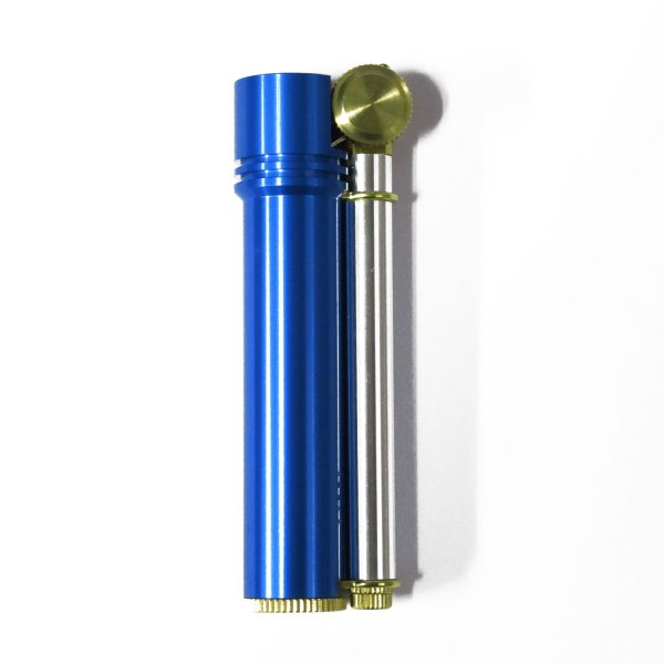 Photo1: Douglass Field-L Classic Design Cigarette Oil Lighter Aluminum Blue Made in Japan (1)