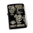 Photo2: Zippo Harley Davidson Japan Limited Engine Design 3-sides Etching Matte Black Silver Plating HDP-45 Oil Lighter (2)