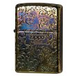 Photo1: Zippo Classic Arabesque Logo Oxidized Gold Plating 5-Sides Etching Japan Limited Oil Lighter (1)