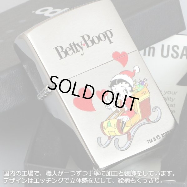 Photo3: Zippo Betty Boop Santa Ver. X'mas Christmas Chrome Satena Plating Japan Limited Oil Lighter (3)