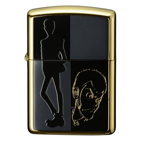 Photo1: Zippo Lupin the Third Gold Plating Both Sides Etching Japan Limited Oil Lighter (1)