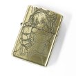 Photo1: Zippo Super Sonico Both Sides Etching Oxidized Brass plating Japan Limited Oil Lighter (1)