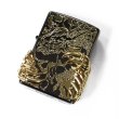 Photo1: Zippo Dragon Claw 4-sides Metal Black Nickel Gold Plating Etching Japan Limited Oil Lighter (1)