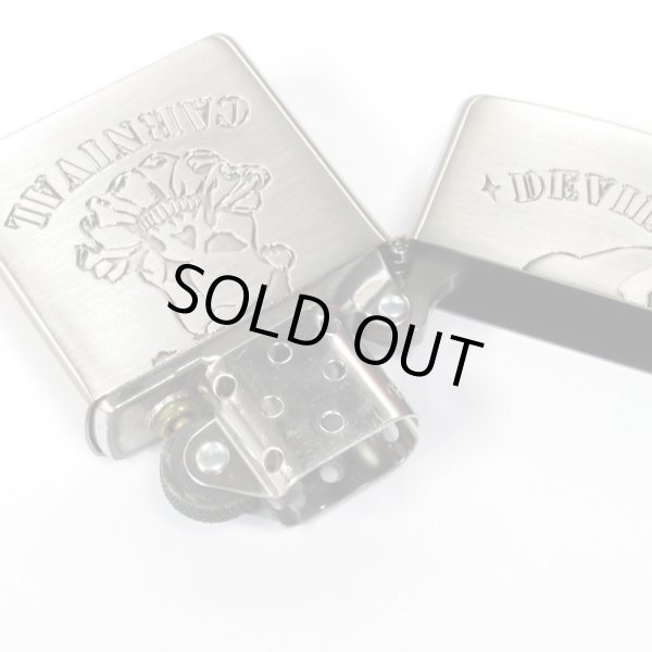 Photo3: Zippo Joker Skull Devil Pierrot Etching Oxidized Silver Plating Japan Limited Oil Lighter (3)