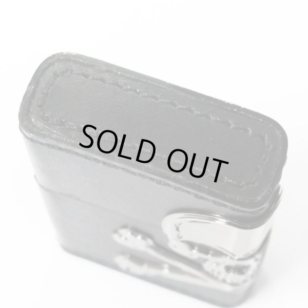 Photo5: Zippo Skull Crossbones 3-sides Metal Black Leather Roll Japan Limited Oil Lighter (5)