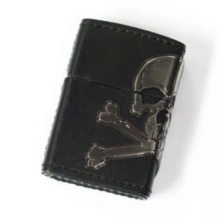 Zippo Skull Crossbones 3-sides Metal Oxidized Nickel Plating