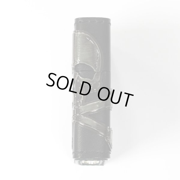 Photo2: Zippo Skull Crossbones 3-sides Metal Black Leather Roll Japan Limited Oil Lighter (2)