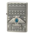 Photo1: Zippo Thunderbird Turquoise Oxidized Silver Plating Both Sides Etching Metal Plate Japan Limited Oil Lighter (1)