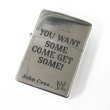 Photo1: WWE Superstars Original Zippo John Cena Etching Japan Limited Oil Lighter (1)