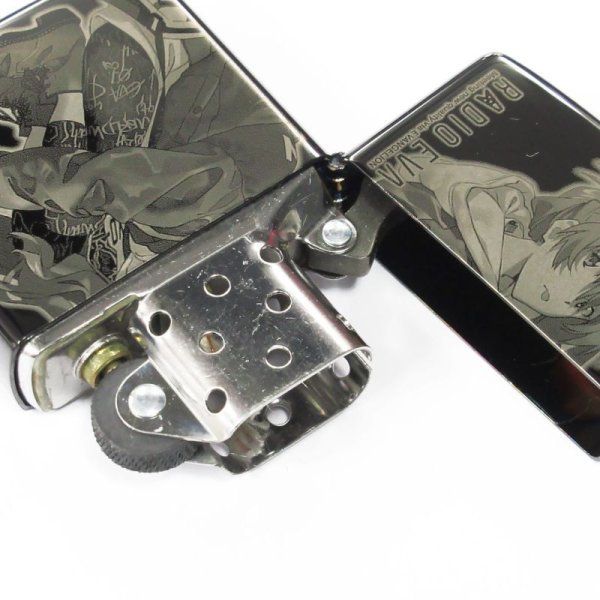 Photo3: Zippo Evangelion RADIO EVA 10th Anniversary 2nd Asuka Laser Engraving Black Titanium Japan Limited Oil Lighter (3)
