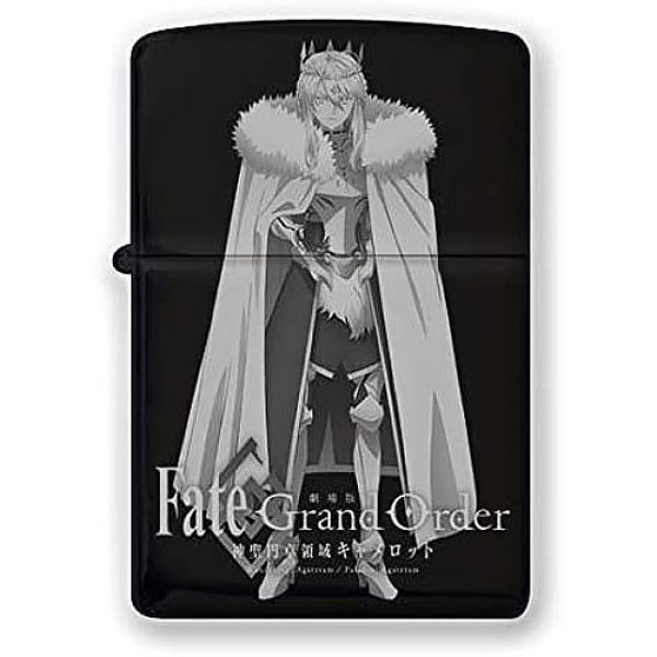 Photo1: Zippo Fate/Grand Order THE MOVIE Divine Realm of the Round Table Camelot Laser Engraving Black Nickel Japan Limited Oil Lighter (1)