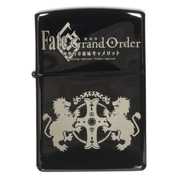 Photo1: Zippo Fate/Grand Order THE MOVIE Divine Realm of the Round Table Camelot Laser Engraving Black Nickel Japan Limited Oil Lighter (1)