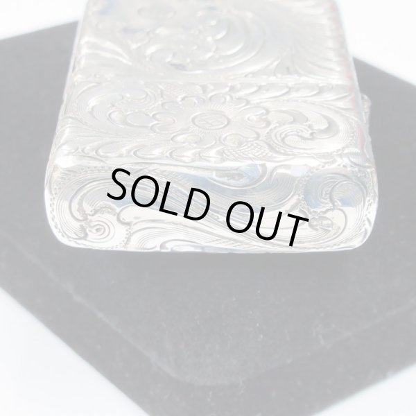 Photo4: Sterling Silver Zippo Armor Case 5-sides Hand Carved Arabesque SILVER KING USV4 Oil Lighter (4)