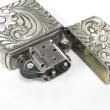 Photo7: Sterling Silver Zippo Armor Case 5-sides Hand Carved Arabesque SILVER KING USV4 Oil Lighter (7)
